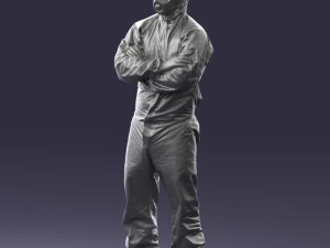 000447 Combinaison de protection pour travailleur avec respirateur 3dp Modèles 3D en vedette