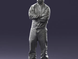 000447 Combinaison de protection pour travailleur avec respirateur 3dp Modèles 3D en vedette