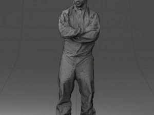 000447 Combinaison de protection pour travailleur avec respirateur 3dp Modèles 3D en vedette