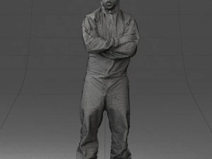 000447 Combinaison de protection pour travailleur avec respirateur 3dp Modèles 3D en vedette