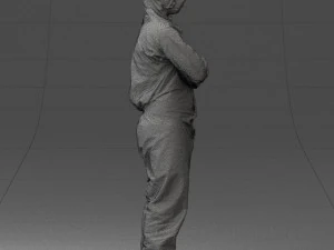 000447 Combinaison de protection pour travailleur avec respirateur 3dp Modèles 3D en vedette