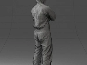 000447 Combinaison de protection pour travailleur avec respirateur 3dp Modèles 3D en vedette