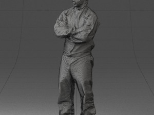 man in protective suit 0113 3d print ready 3D printmodel