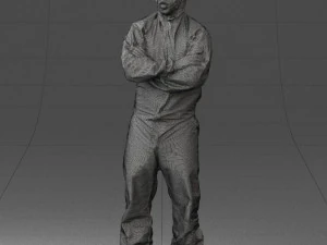 000447 Combinaison de protection pour travailleur avec respirateur 3dp Modèles 3D en vedette
