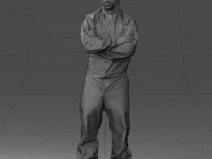 000447 Combinaison de protection pour travailleur avec respirateur 3dp Modèles 3D en vedette
