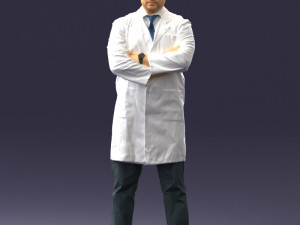 man in white coat 0126 3Dモデル