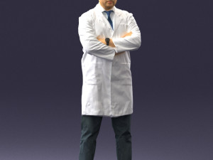 man in white coat 0126 3Dモデル