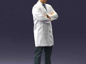 man in white coat 0126 3Dモデル