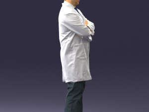 man in white coat 0126 3Dモデル