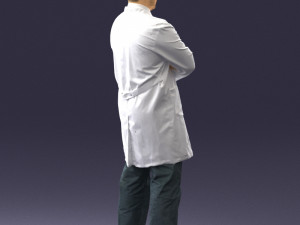 man in white coat 0126 3Dモデル