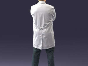man in white coat 0126 3Dモデル