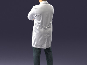 man in white coat 0126 3Dモデル