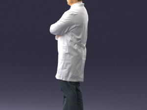 man in white coat 0126 3Dモデル
