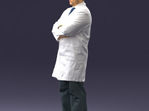 man in white coat 0126 3Dモデル