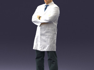 man in white coat 0126 3Dモデル