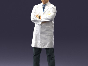 man in white coat 0126 3Dモデル