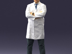 man in white coat 0126 3Dモデル