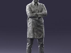 man in white coat 0126 3Dモデル