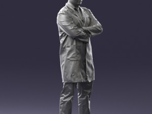 man in white coat 0126 3Dモデル