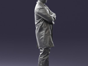 man in white coat 0126 3Dモデル