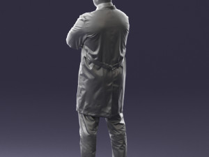 man in white coat 0126 3Dモデル