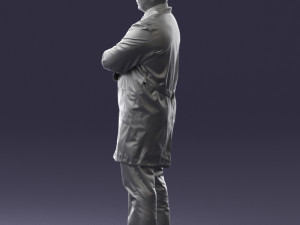 man in white coat 0126 3Dモデル