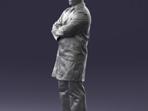man in white coat 0126 3Dモデル