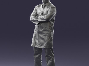 man in white coat 0126 3Dモデル