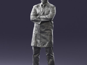 man in white coat 0126 3Dモデル