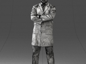 man in white coat 0126 3Dモデル