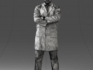 man in white coat 0126 3Dモデル