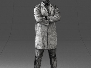 man in white coat 0126 3Dモデル