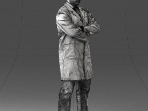 man in white coat 0126 3Dモデル