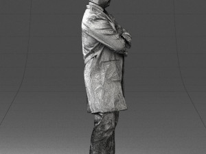 man in white coat 0126 3Dモデル
