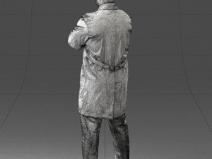 man in white coat 0126 3Dモデル