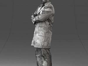 man in white coat 0126 3Dモデル