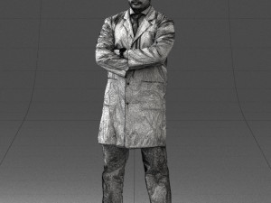 man in white coat 0126 3Dモデル