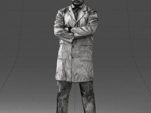 man in white coat 0126 3Dモデル