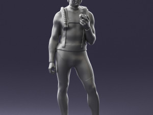 man in diving suit 0119 3d print ready Modello di stampa 3D