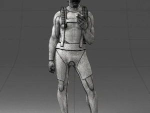 000453 Realistic Male Scuba Diver Character 3d print 3D Print Model