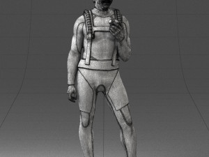 man in diving suit 0119 3d print ready Modello di stampa 3D