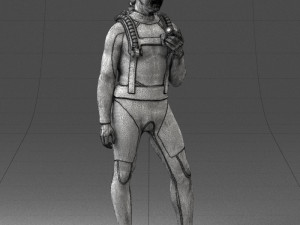 man in diving suit 0119 3d print ready Modello di stampa 3D