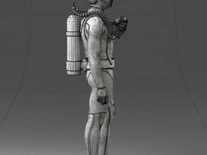000453 Realistic Male Scuba Diver Character 3d print 3D Print Model