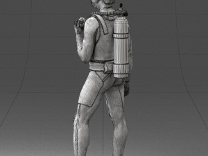man in diving suit 0119 3d print ready Modello di stampa 3D