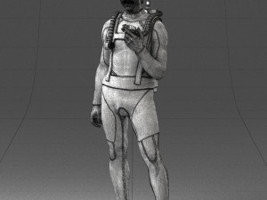 man in diving suit 0119 3d print ready Modello di stampa 3D