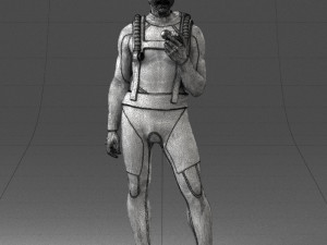 man in diving suit 0119 3d print ready Modello di stampa 3D