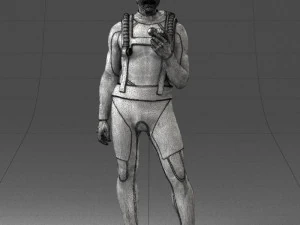 000453 Realistic Male Scuba Diver Character 3d print 3D Print Model