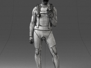 man in diving suit 0119 3d print ready Modello di stampa 3D