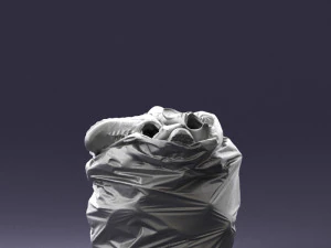 000481 Garbage Bag with Trash Realistic Plastic Waste Bag 3D Model