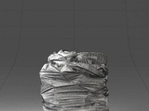 000481 Garbage Bag with Trash Realistic Plastic Waste Bag 3D Model
